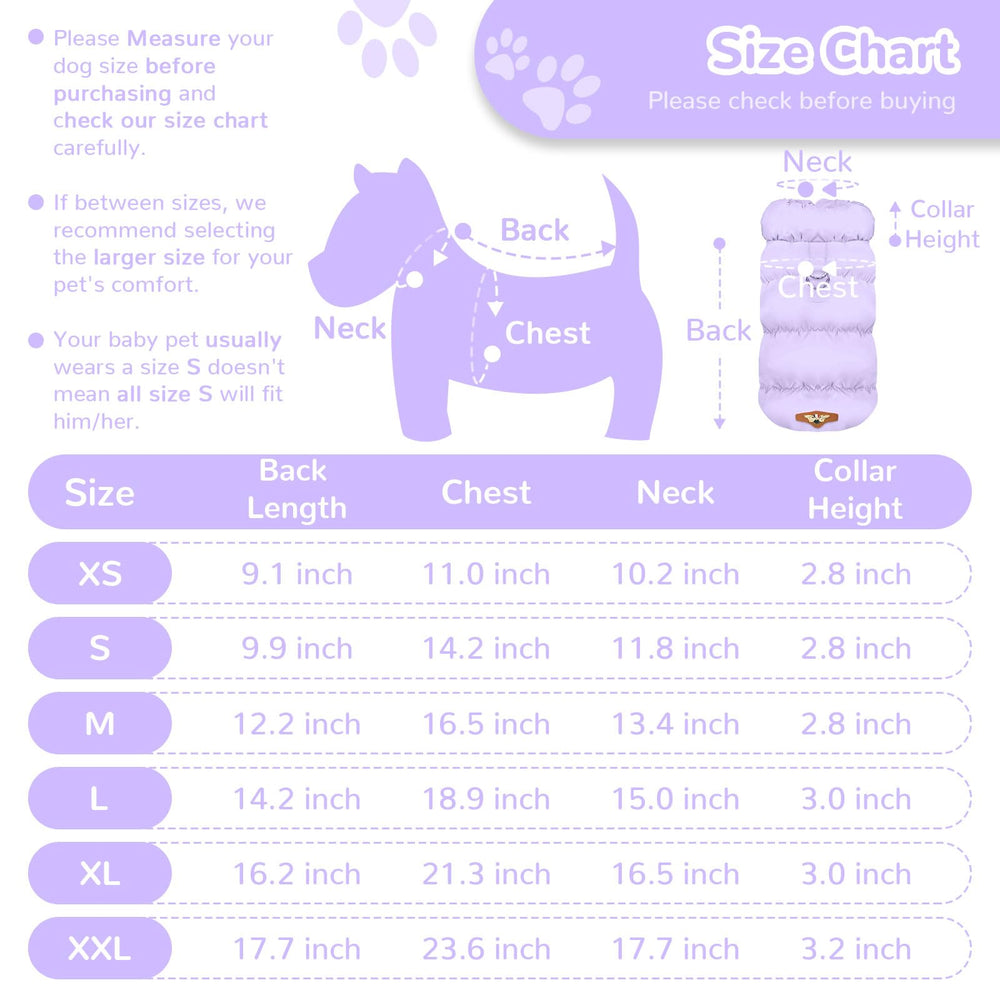 ABRRLO jacket suits small to medium dogs and cats for winter protection.