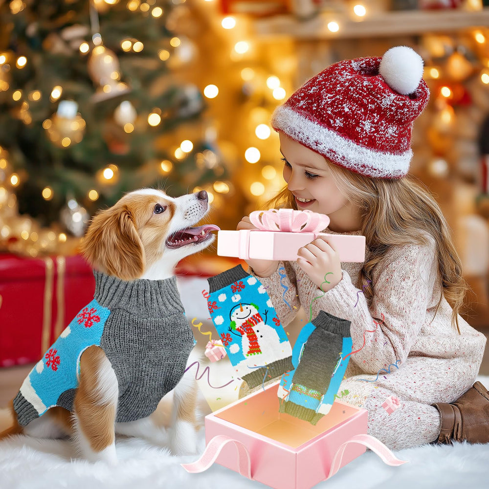 ABRRLO festive dog sweater set adds holiday cheer during walks.