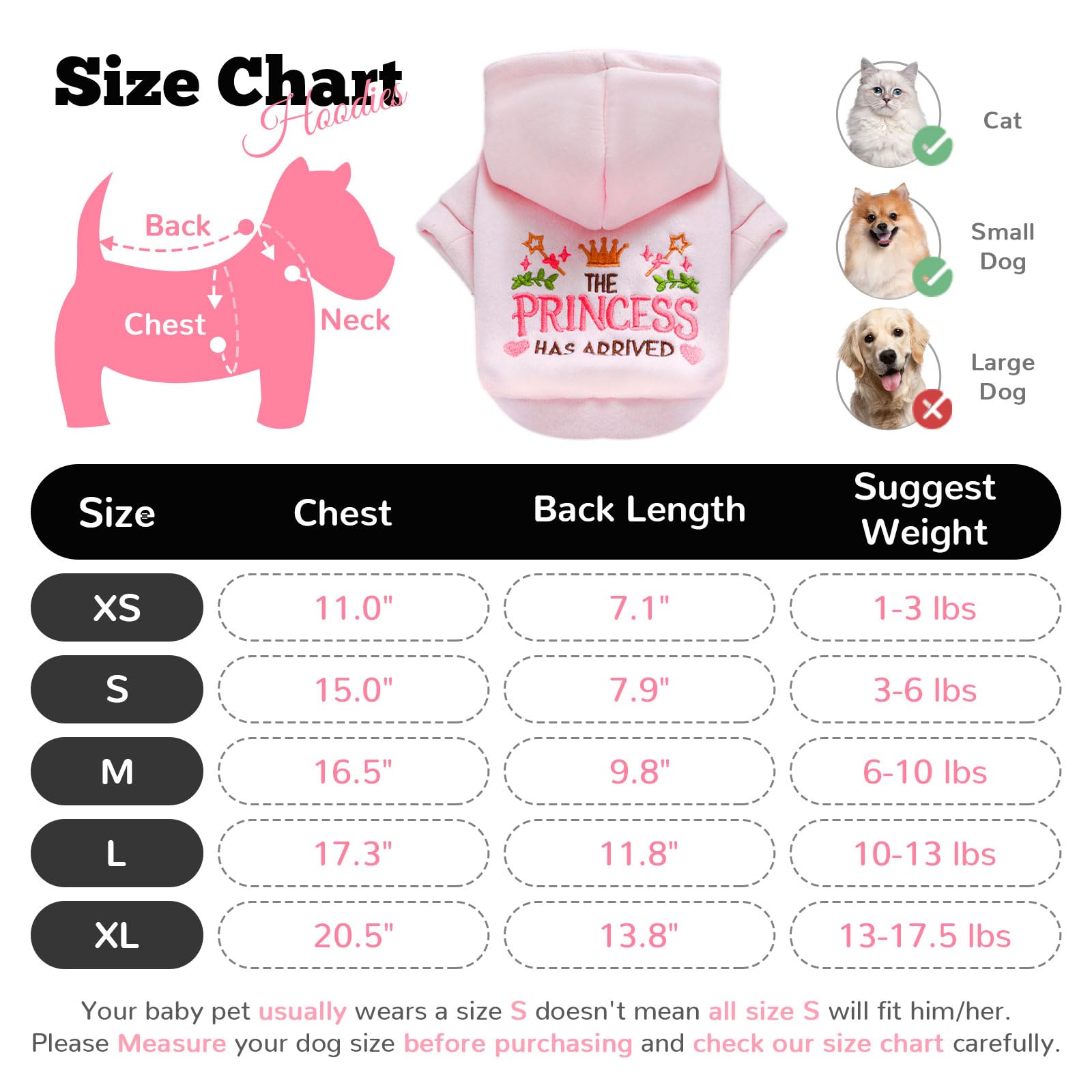 ABRRLO model wearing hoodie showcases cute pattern and flattering small-pet silhouette