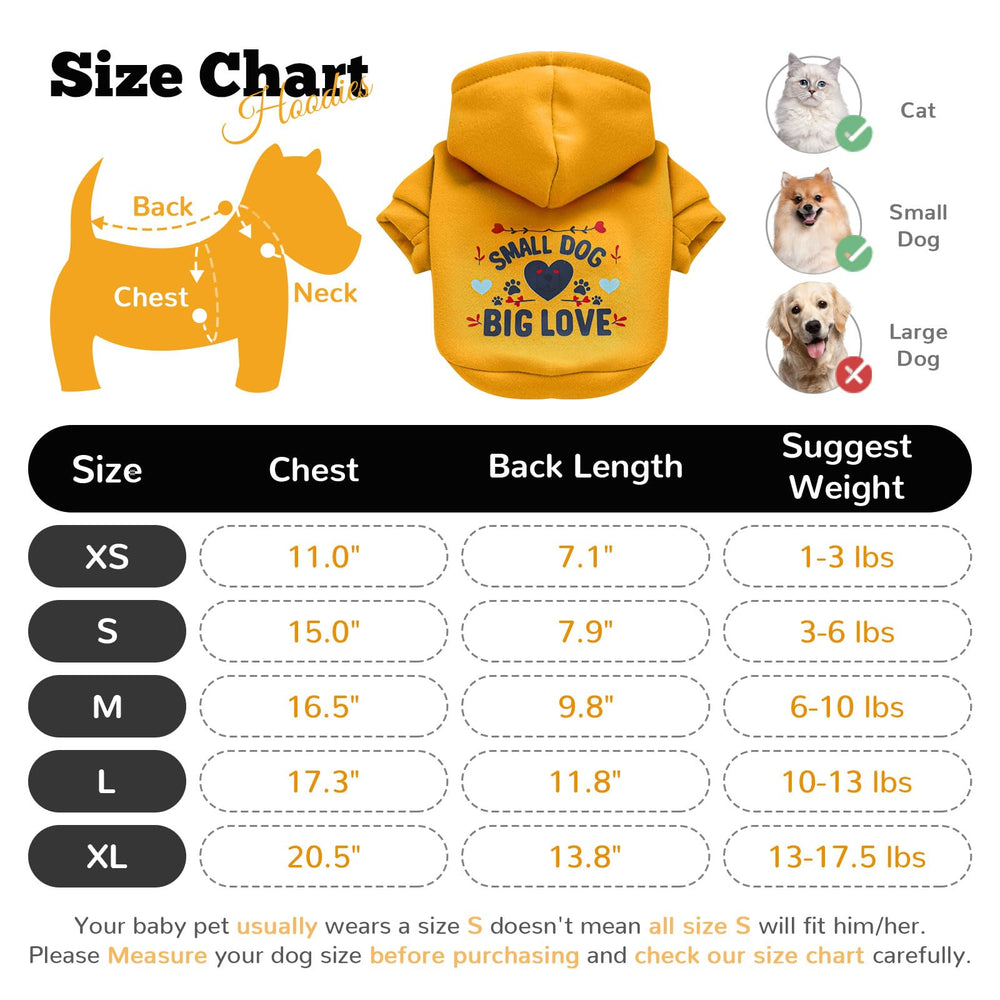 ABRRLO small dog hoodie on Chihuahua demonstrates snug fit