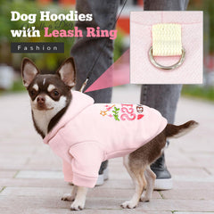ABRRLO hoodie back view showing built-in leash ring for walks
