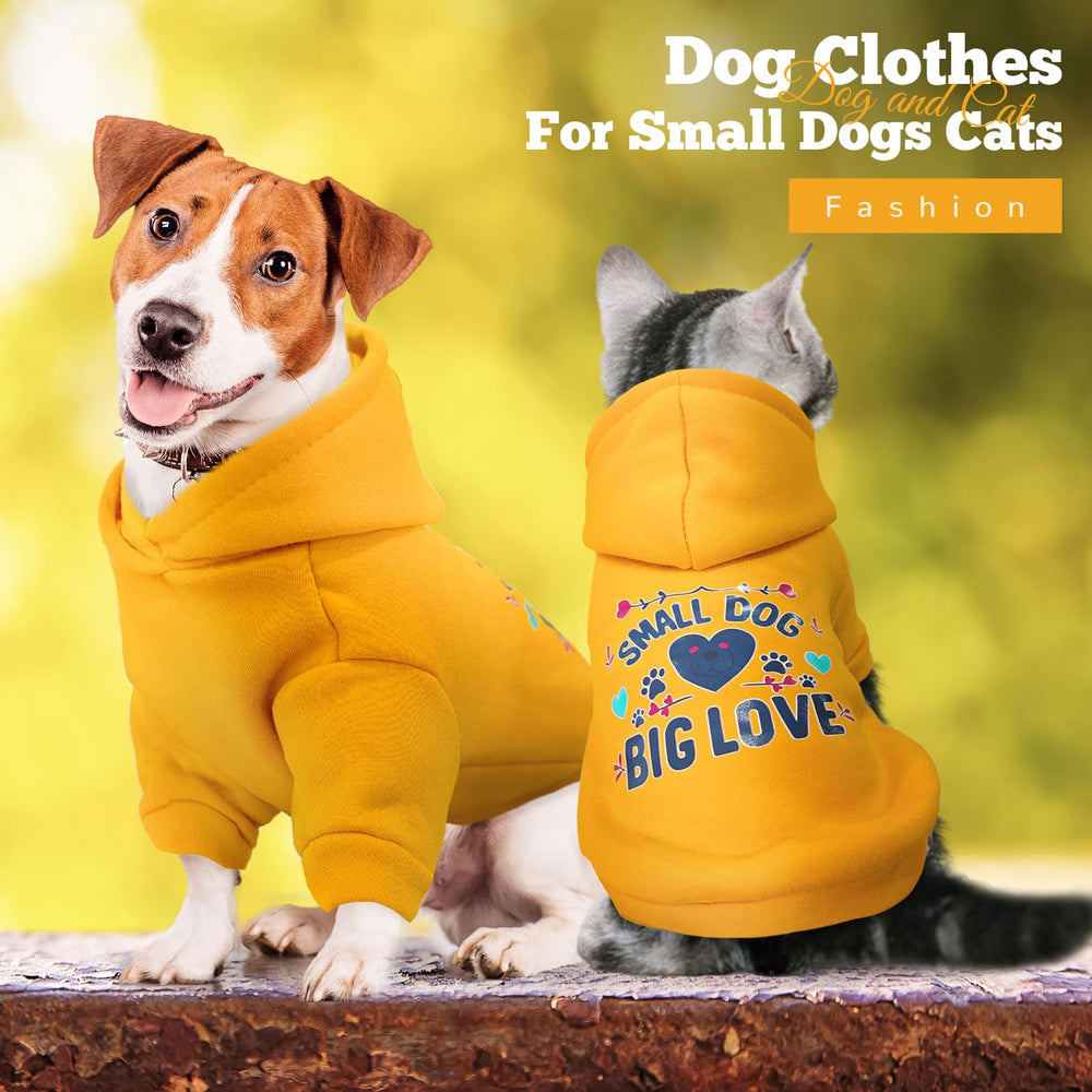 ABRRLO small dog hoodie size chart helps measure chest and back