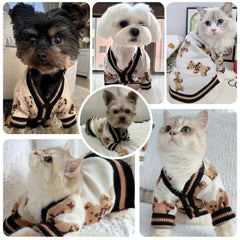 ABRRLO soft knit dog sweater beige for gentle warmth and comfort.