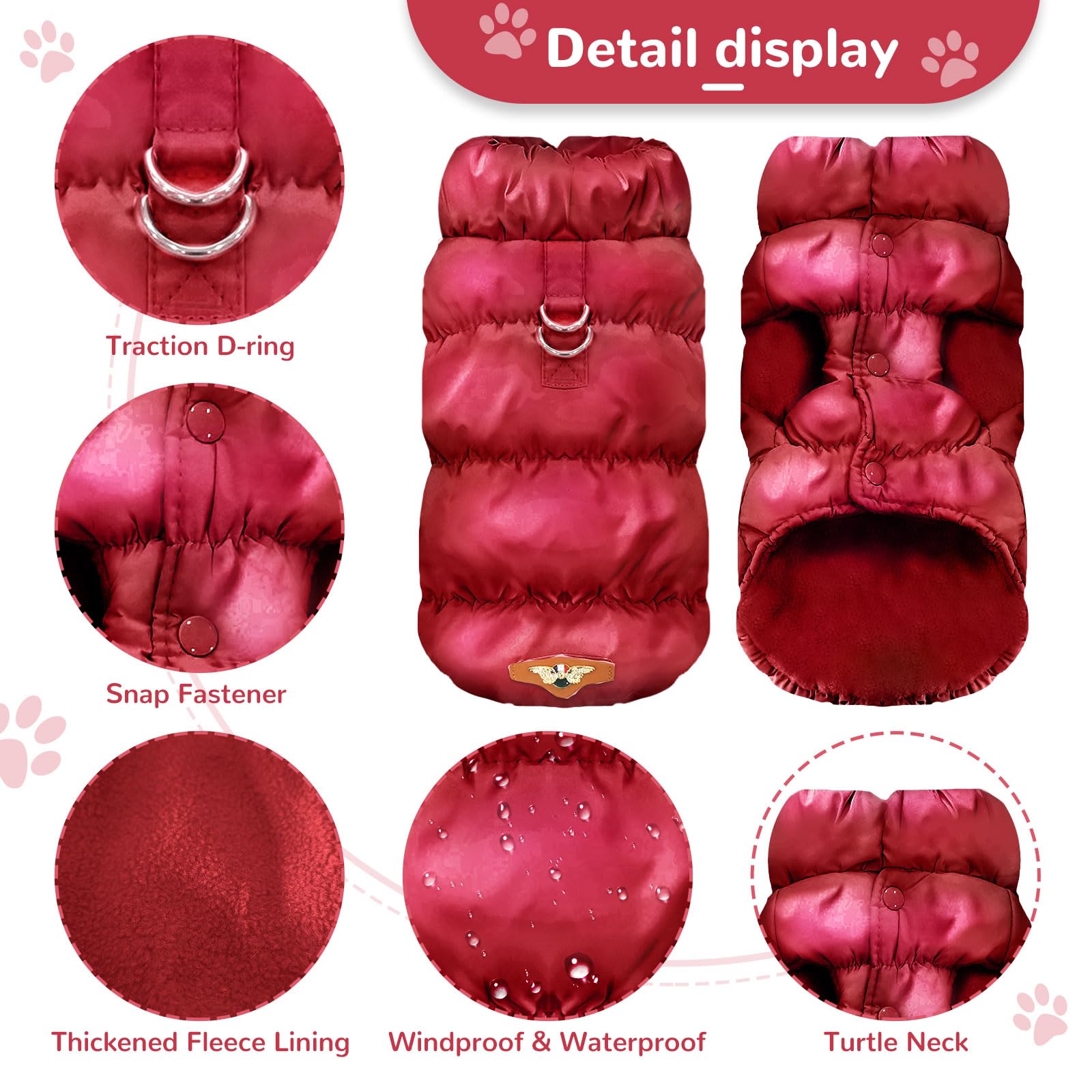 ABRRLO fleece lining adds soft warmth for comfortable walks.