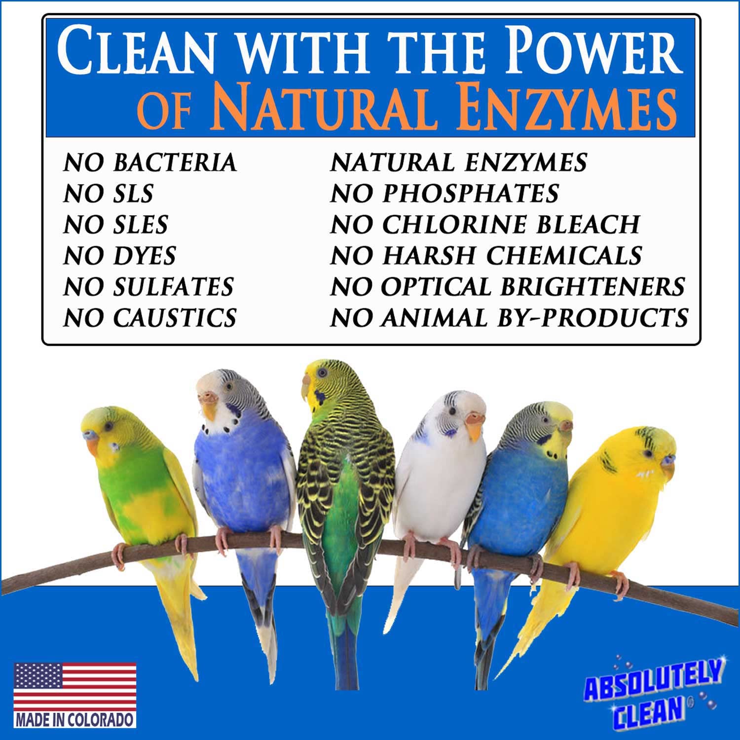 Absolutely Clean bird cage cleaner on upholstery demonstrates versatile use beyond cages