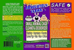 Absolutely Clean cage cleaner on metal cage surface demonstrates stain removal.