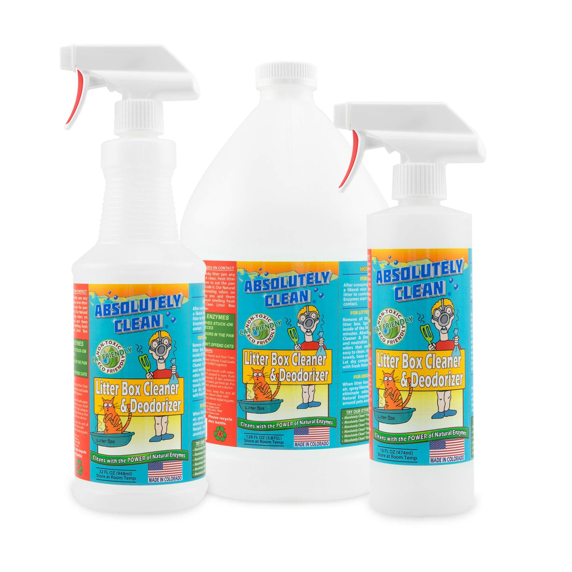 Absolutely Clean Litter Box Odor Elimination Air view highlights odor-neutralizing power.