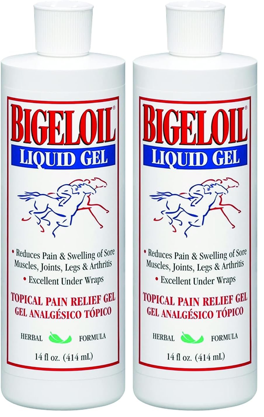 Absorbine Bigeloil Liniment Gel bottle on display for easy massage relief.