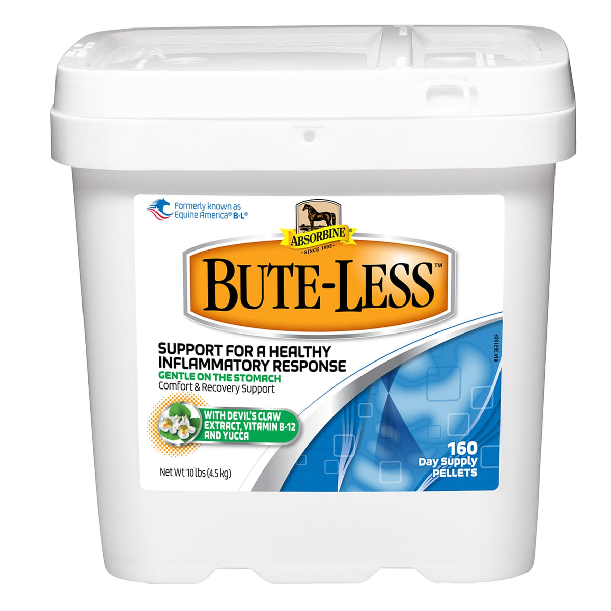 Absorbine Bute-Less bottle-front shows long-term comfort support