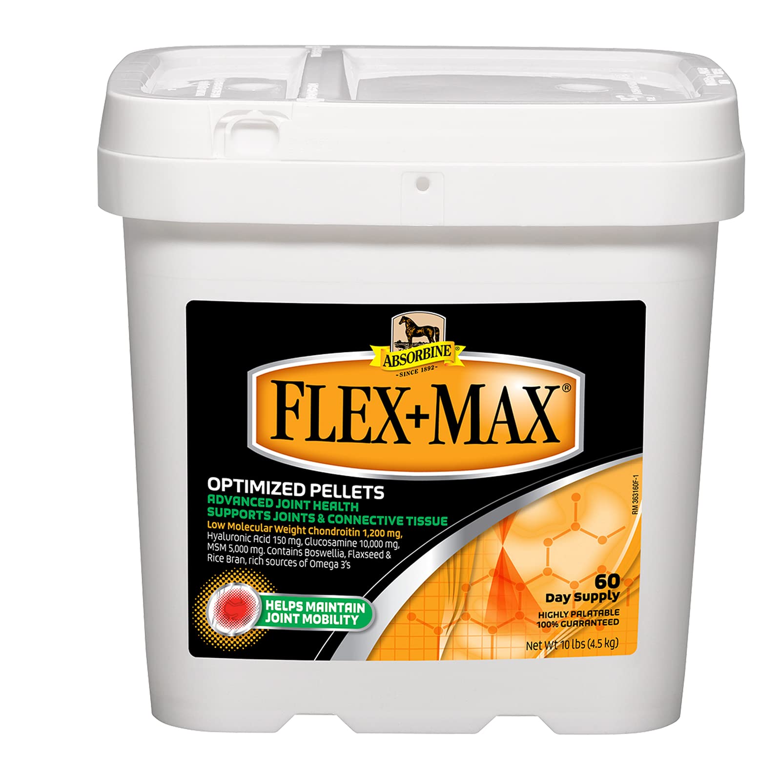 Absorbine Flex+Max joint-health-mobility image conveys ongoing support for horses' movement.