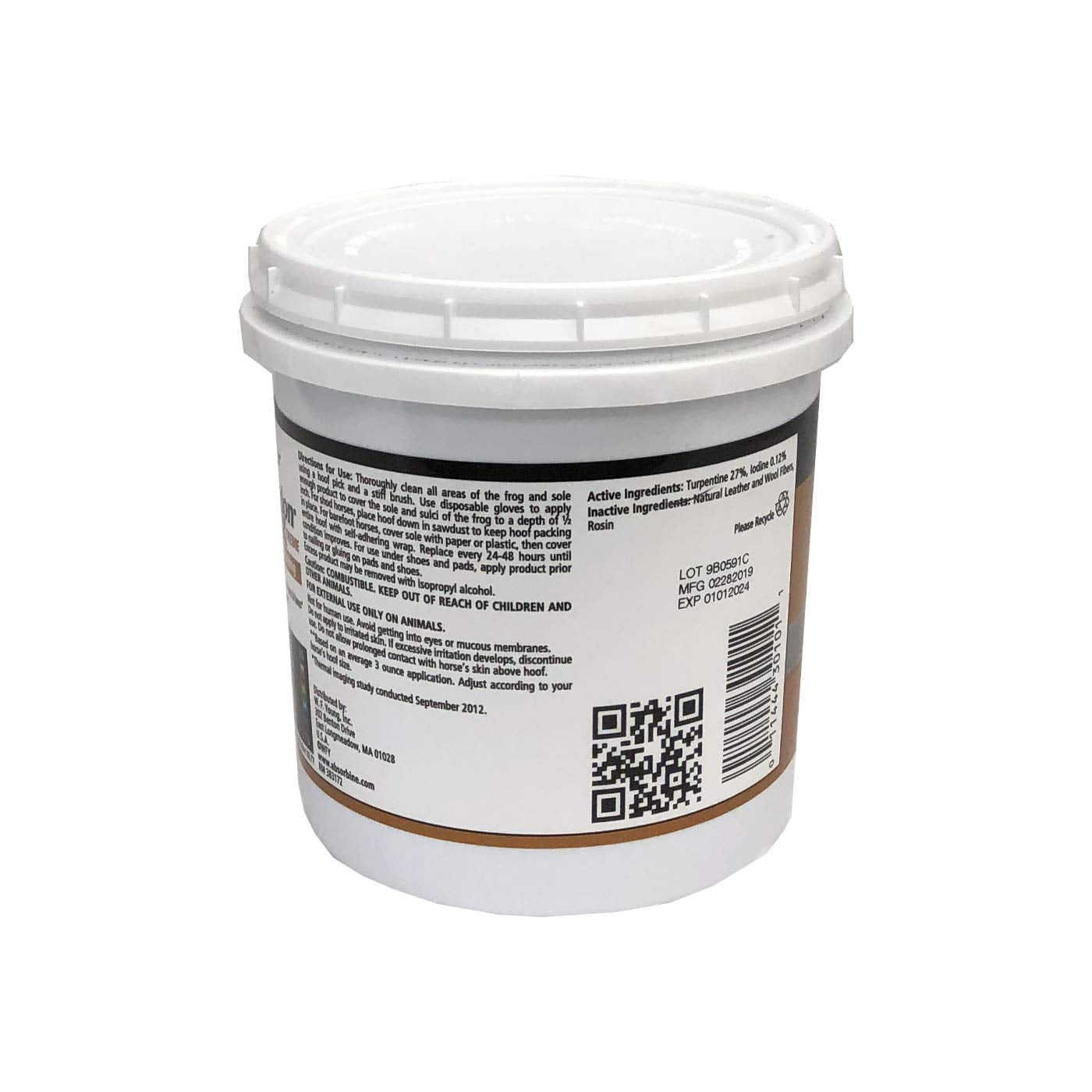 Absorbine Hooflex Magic Cushion Xtreme applied to a hoof for cooling and soothing relief.