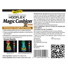 Absorbine Hooflex Magic Cushion Xtreme packaging highlighting value and safety.
