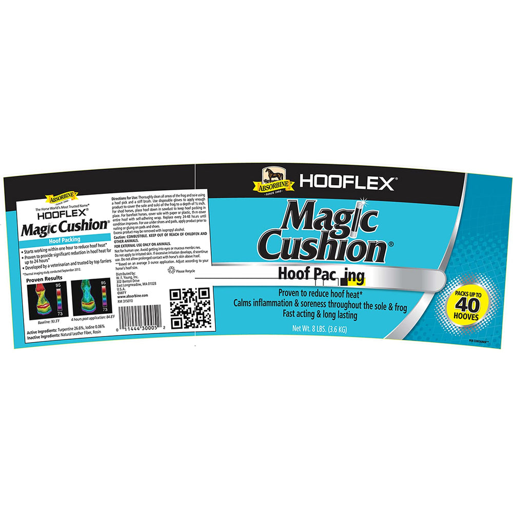 Absorbine Hooflex Magic Cushion applied to hoof sole and frog for soothing comfort