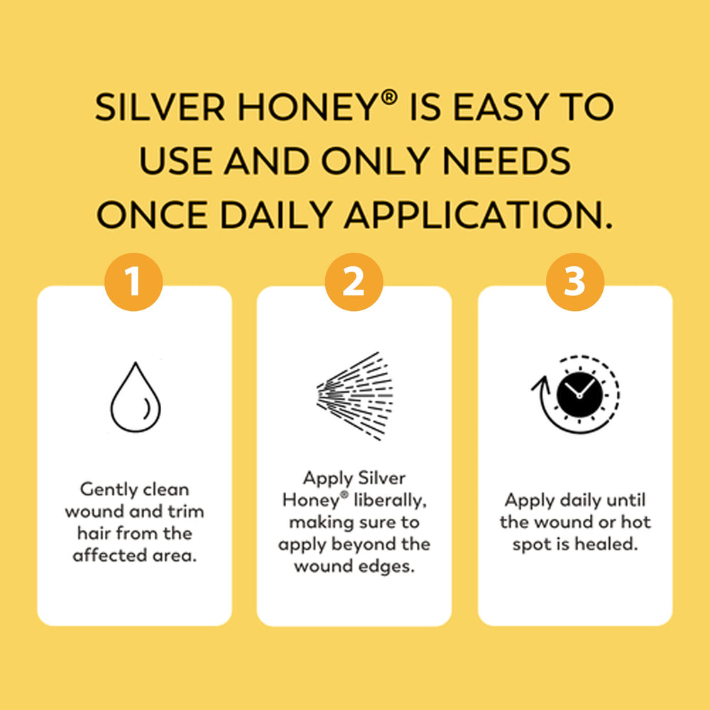 Absorbine Silver Honey close-up shows the coverage stays in place for larger areas.