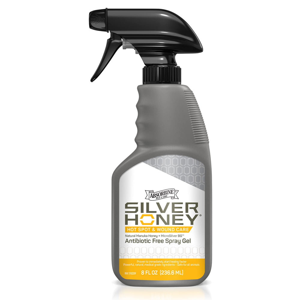 Absorbine Silver Honey hot-spot spray bottle for quick wound care