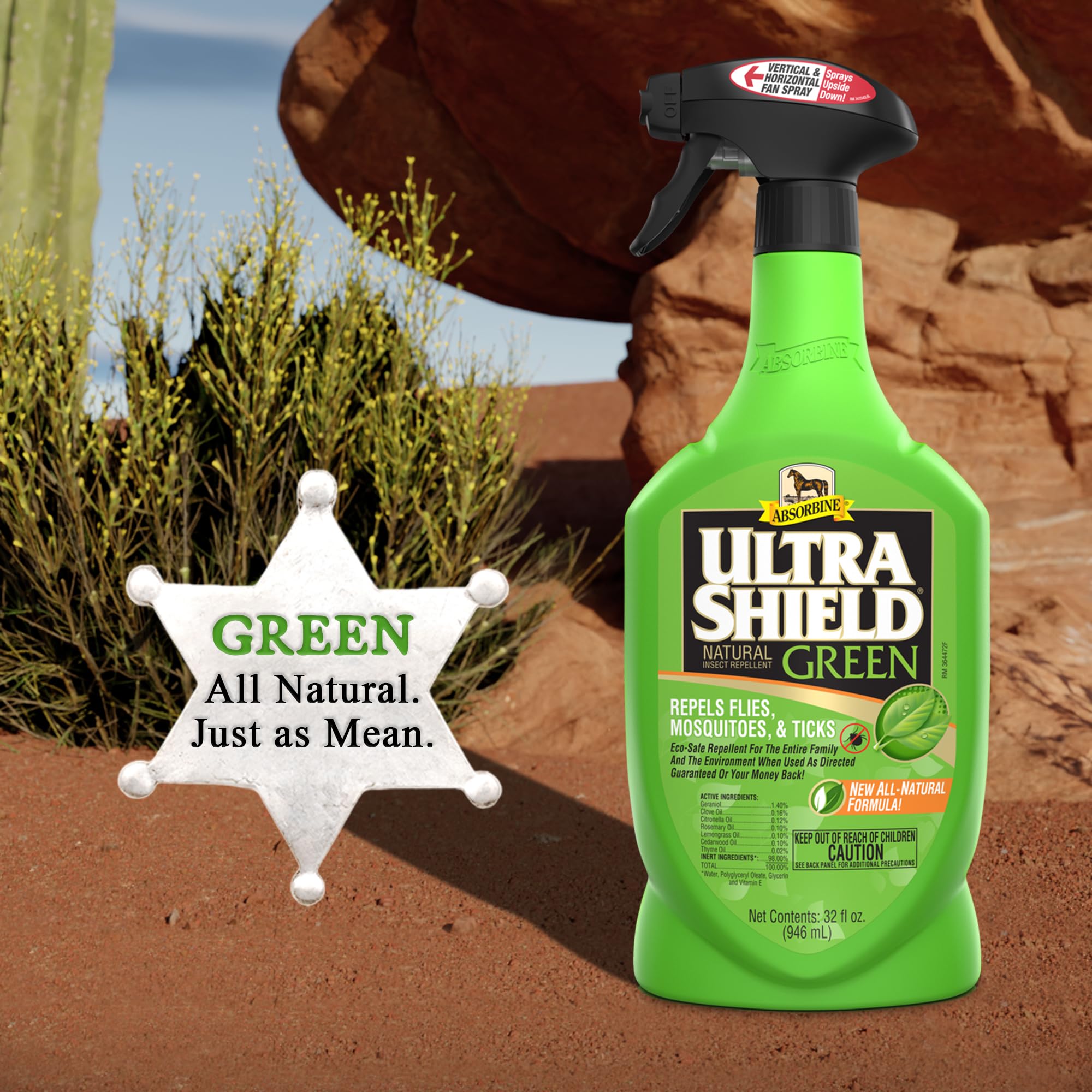 Absorbine UltraShield Green dog application for outdoor protection during activity.