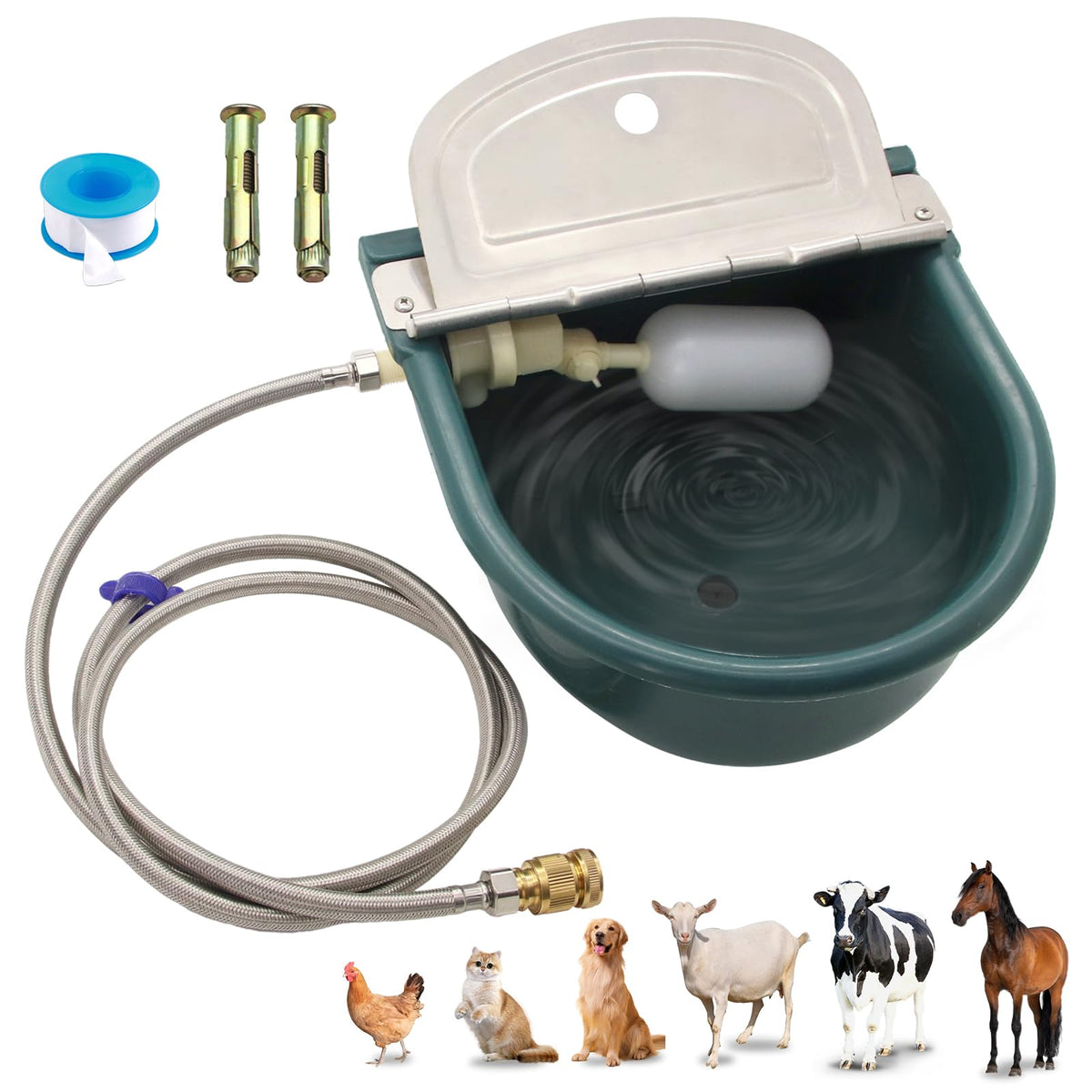 Abustle pig auto water bowl back mount holes for easy installation and secure mounting