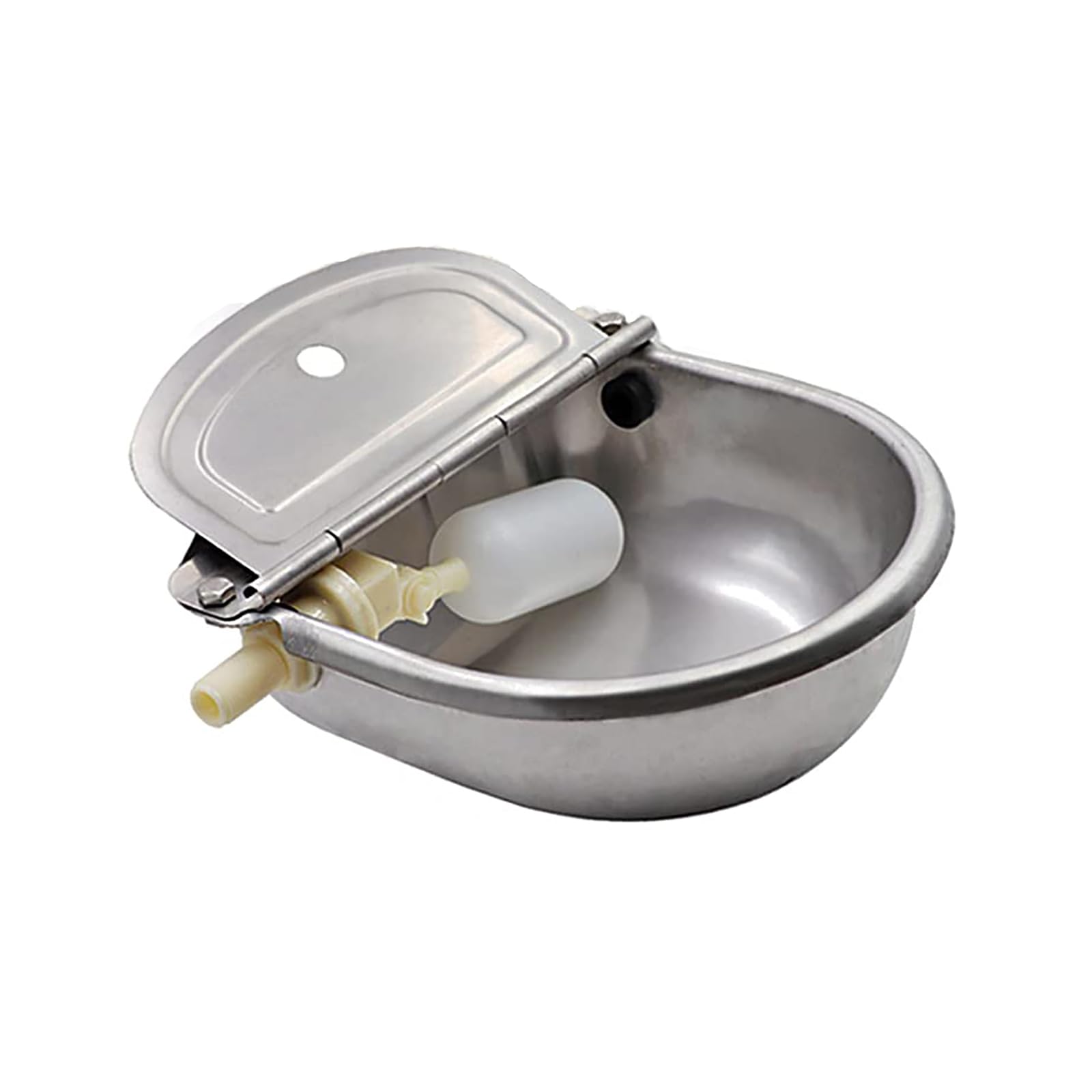 Abustle pig automatic water bowl wall-mount back view shows install-ready design and water access