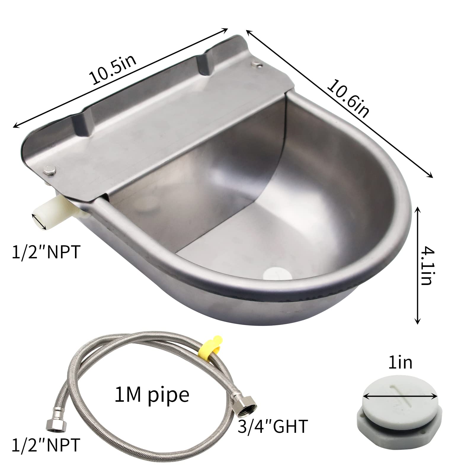 Abustle pig bottom drainage and extra drain plug included