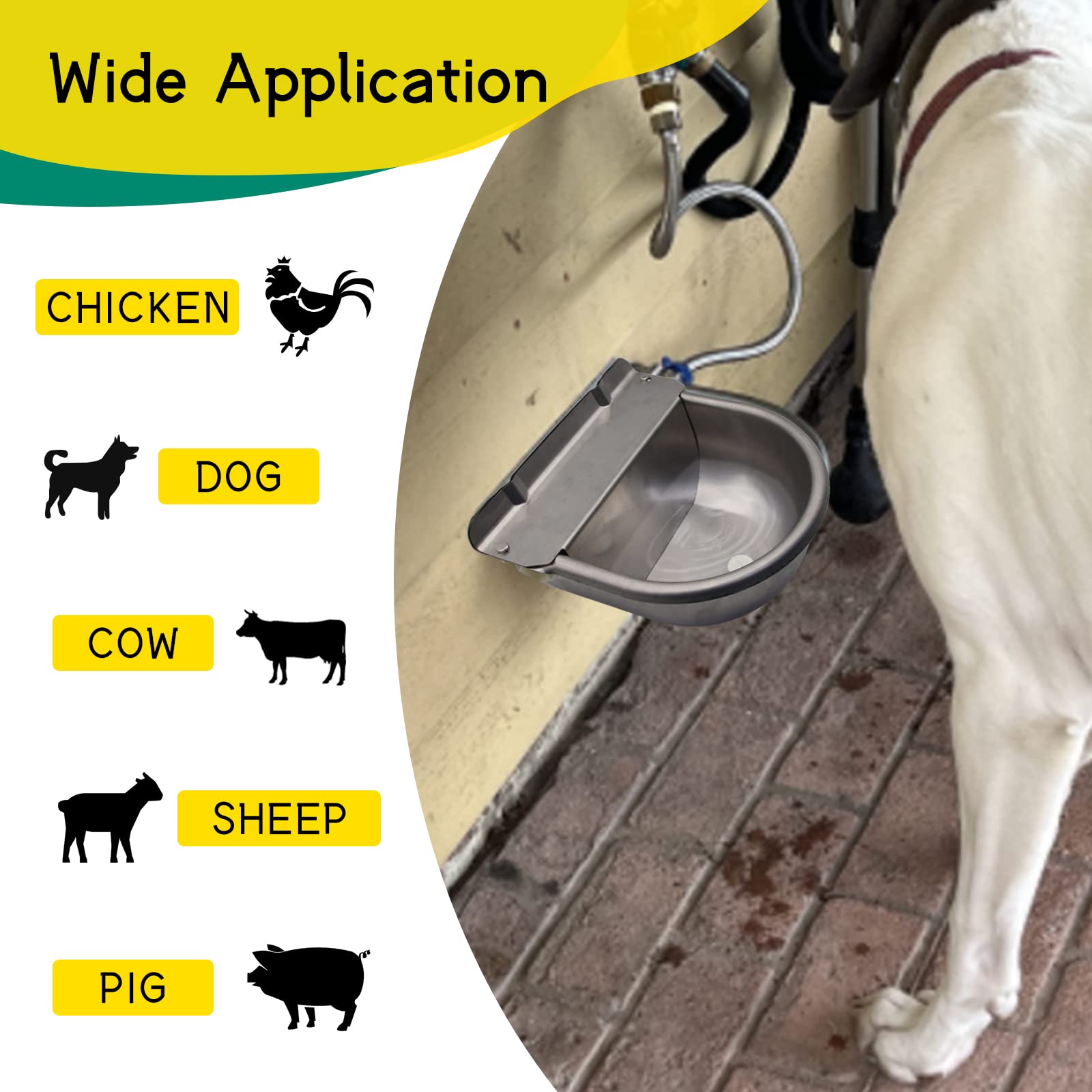 Abustle pig fixed-cover design keeps float valve safe from animals