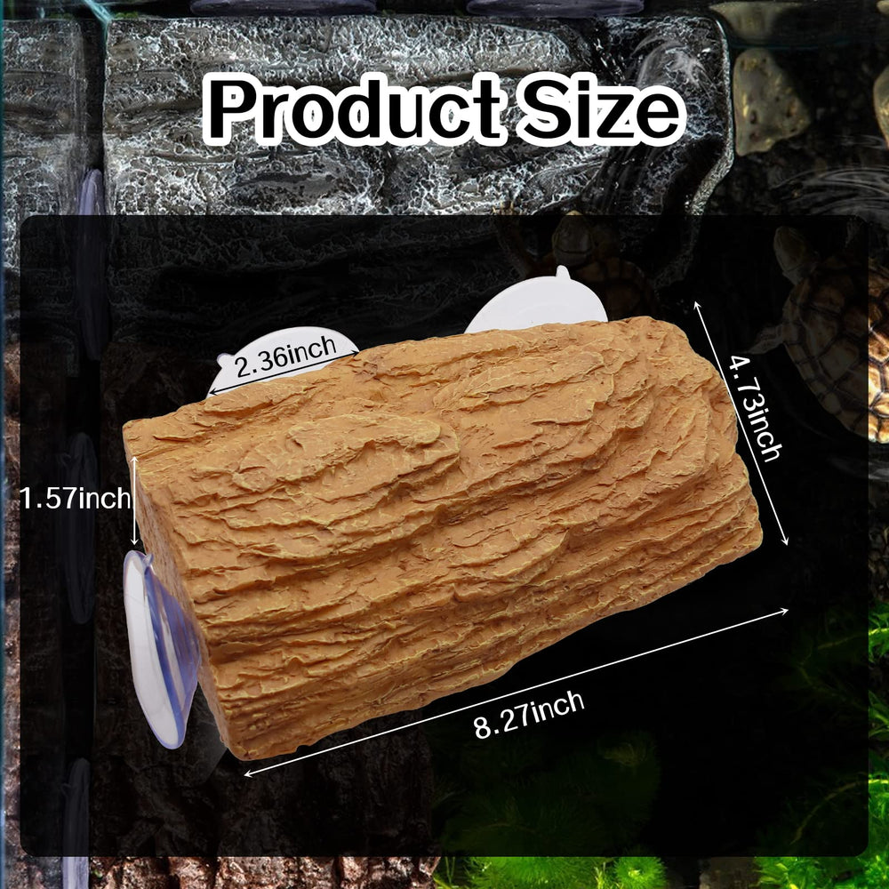 Abustle pig floating platform with suction cup triangle demonstrates secure mounting on any aquarium surface.