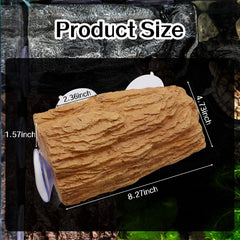 Abustle pig floating platform with suction cup triangle demonstrates secure mounting on any aquarium surface.