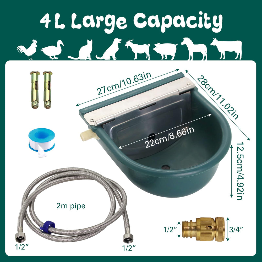 Abustle pig water bowl drainage hole bottom design for easier cleaning