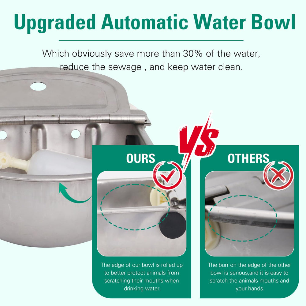 Abustle pig waterer 2.5 liter capacity indicator and bowl