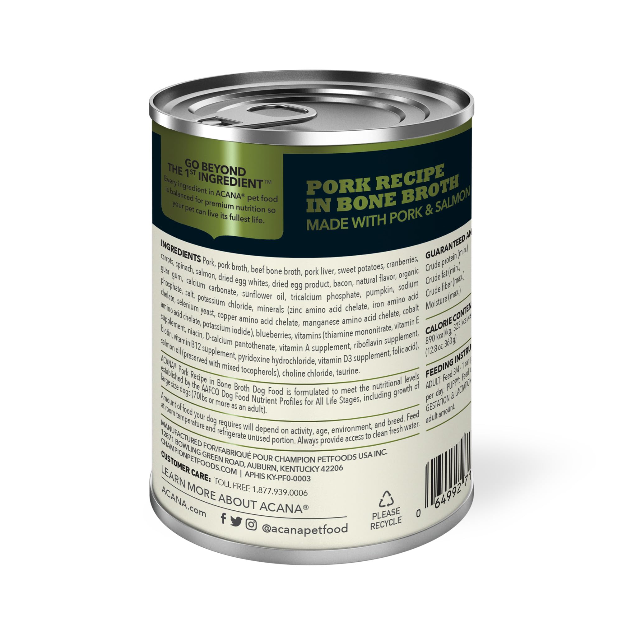 ACANA bone broth close-up emphasizes moisture for easy chewing.