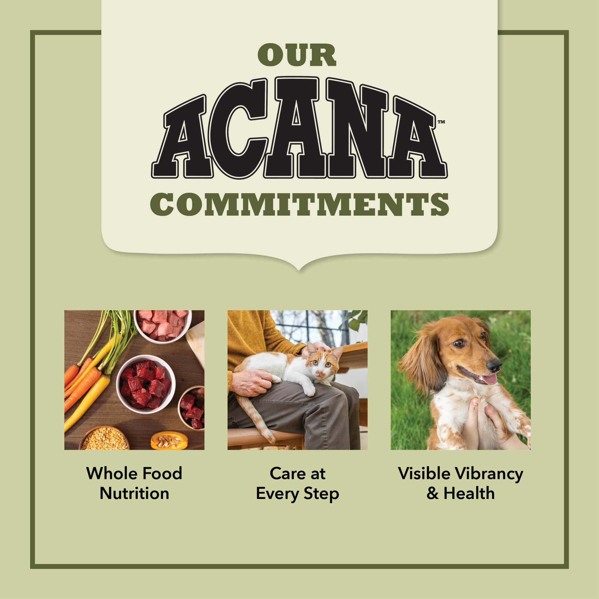 ACANA Singles grain-free treats beside a paw, suggesting daily rewarding use.