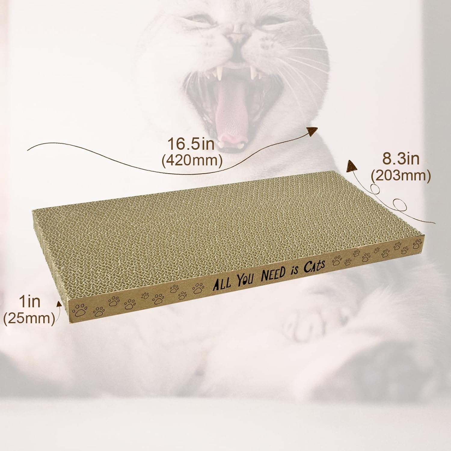 AccEncyc Cardboard Scratcher Pads dual-sided for extended play and durable entertainment