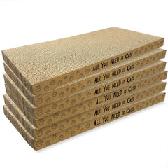 AccEncyc Cardboard Scratcher Pads in use with a cat, promoting claw exercise and stress relief