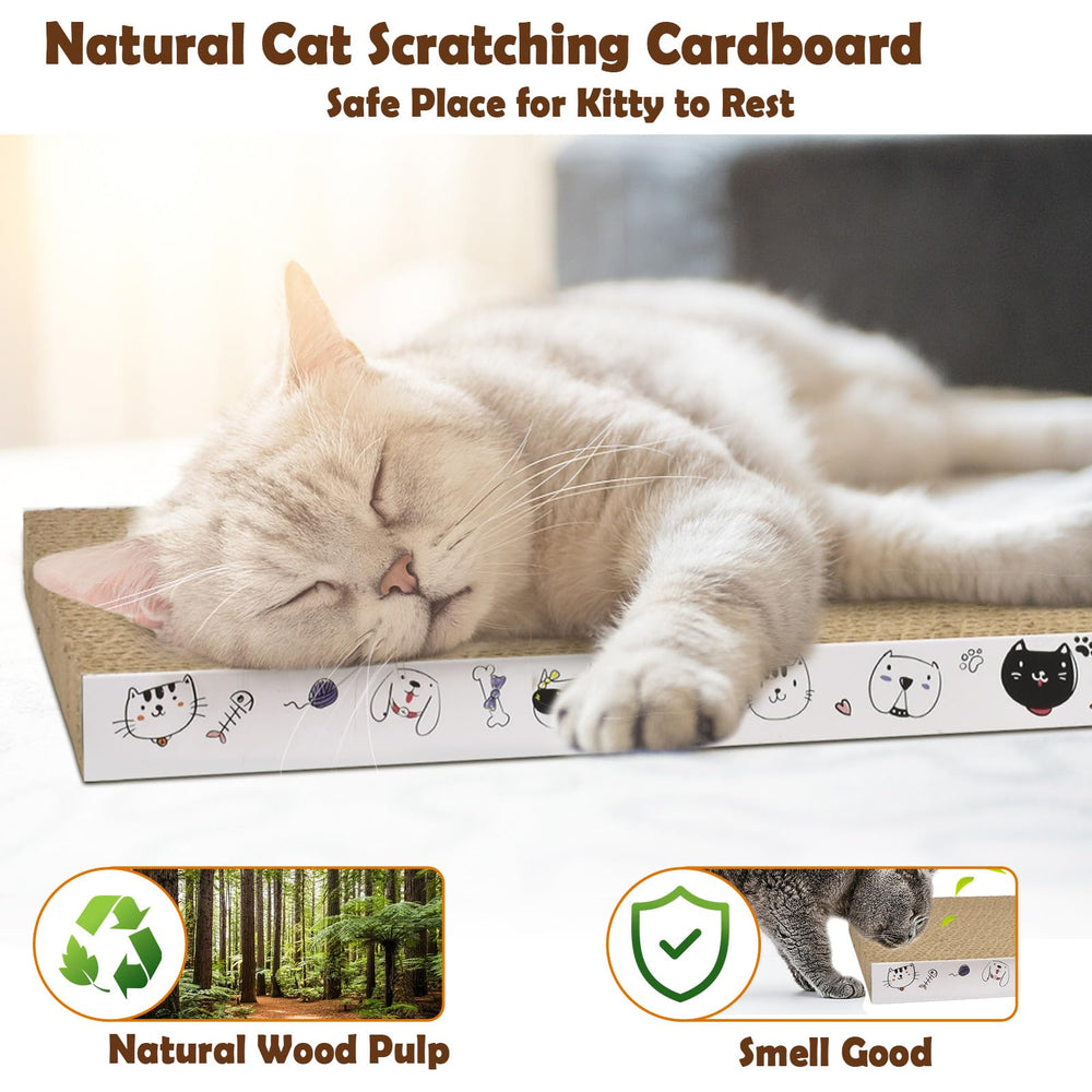 AccEncyc dense AB-flute cardboard adds strength for regular scratching sessions.