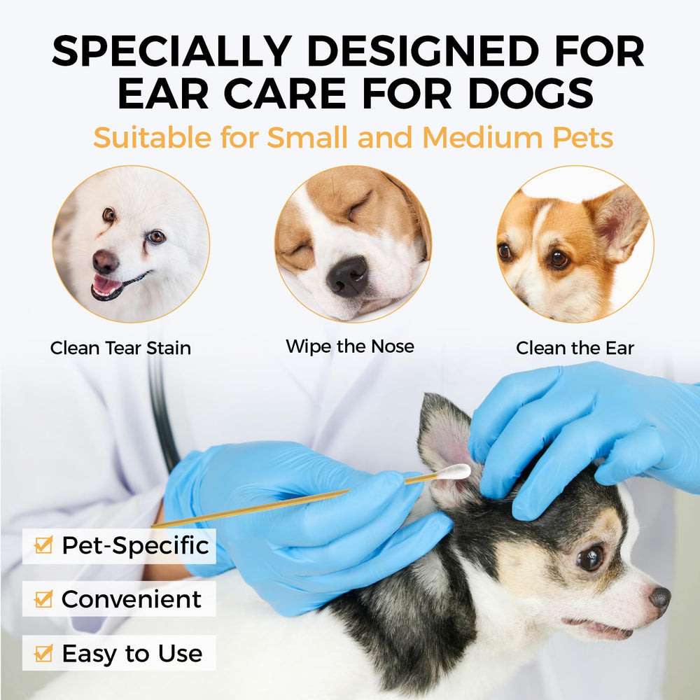 Accesfire 6 inch dog ear swabs reach deep canals with controlled handling.