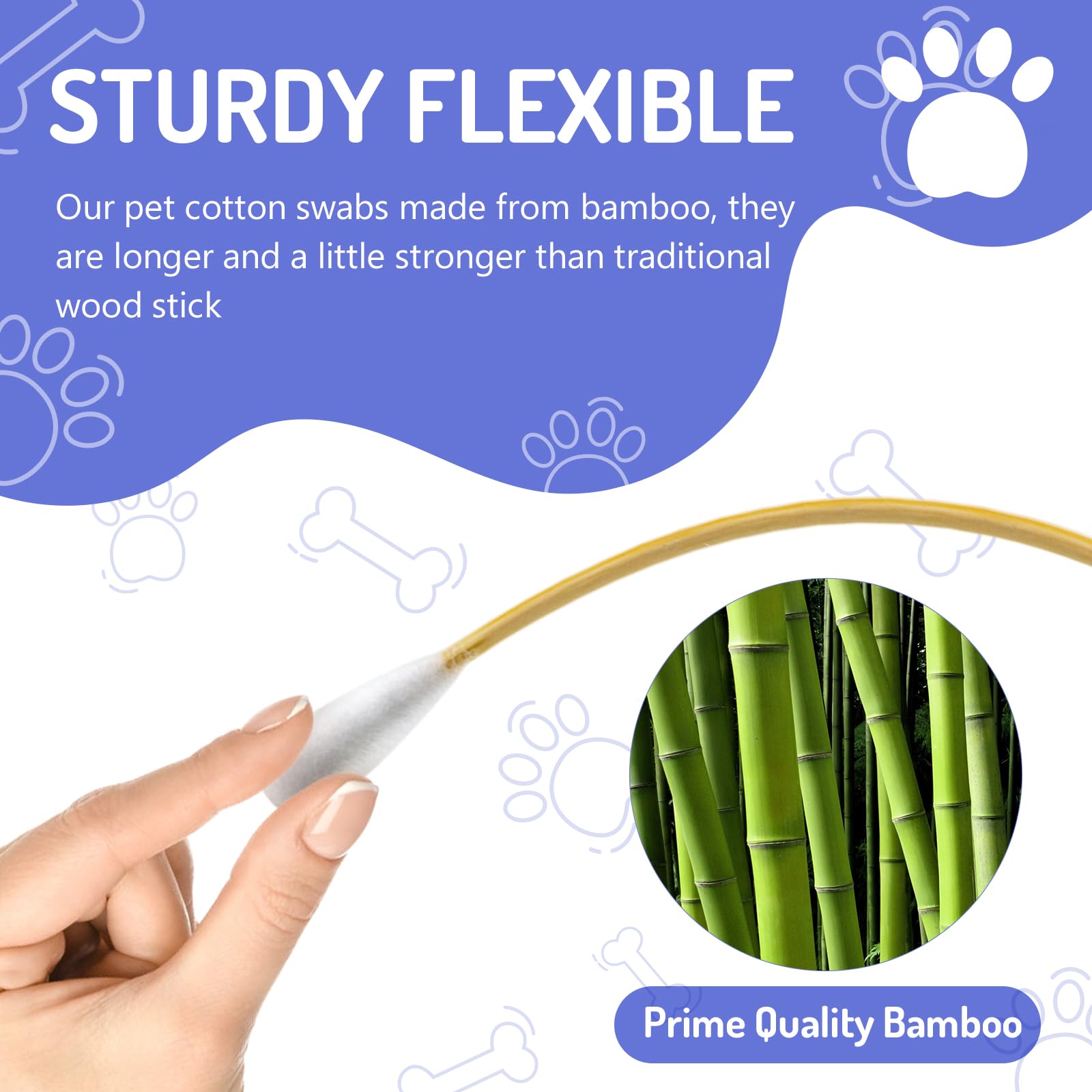 Accesfire large dog ear swabs cleaning ear scene – easy access to inner canal.