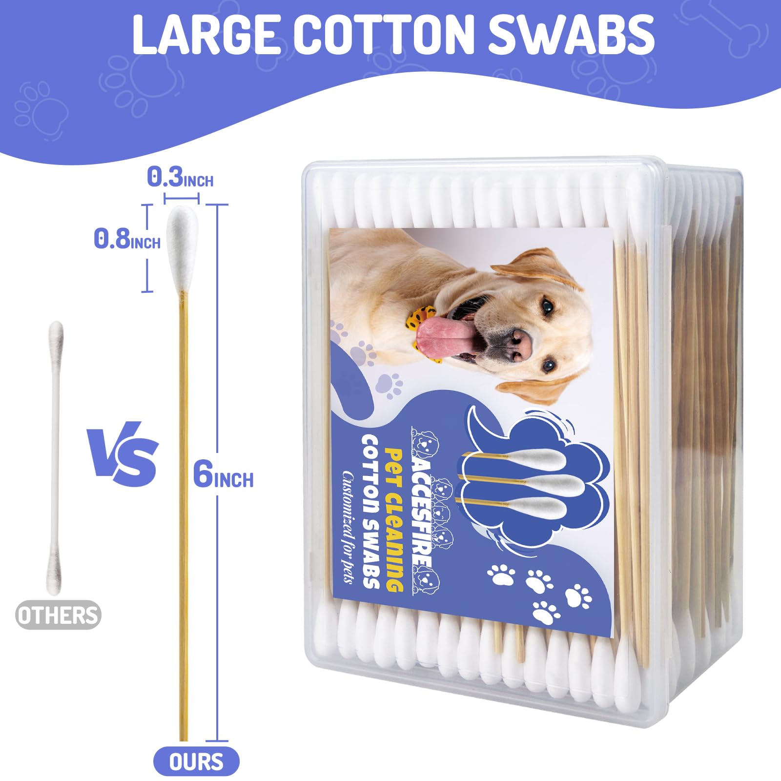 Accesfire multi-use swabs suitable for paws ears and home cleaning