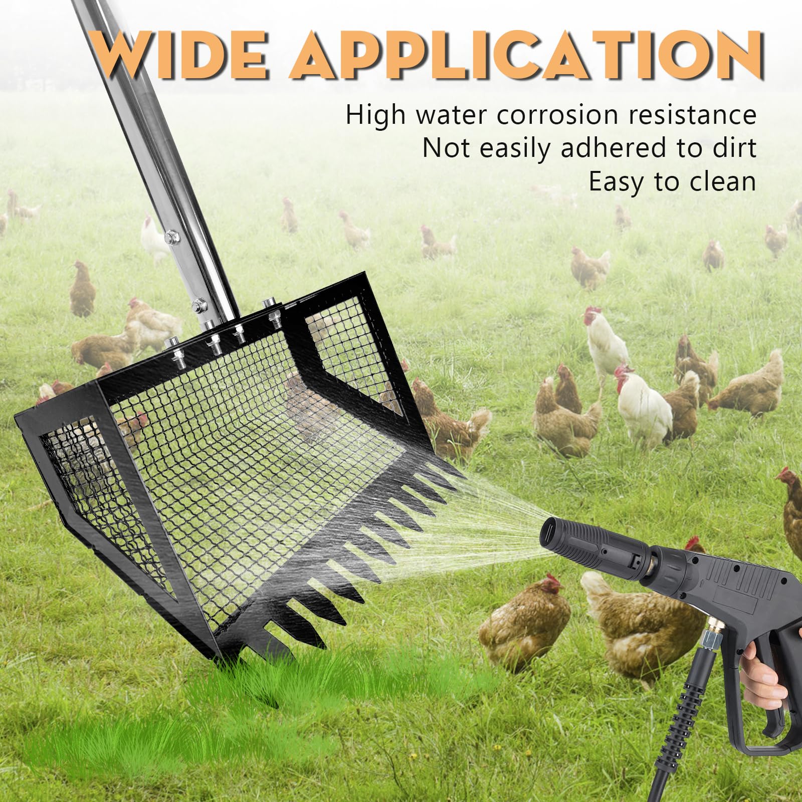 Accoglie anti-loosening screws keep connections durable during cleaning.