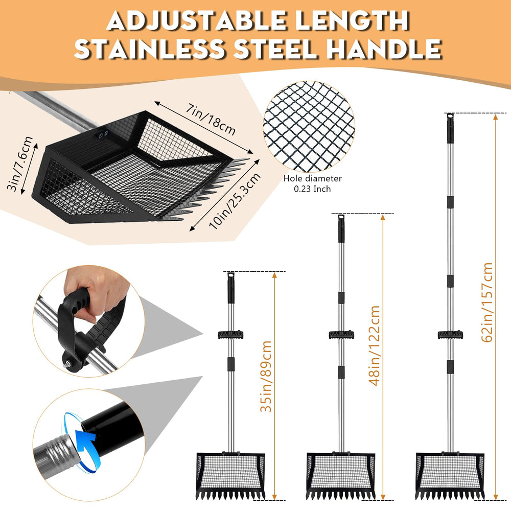 Accoglie ergonomic nonslip grip reduces back strain during long coop cleaning sessions.