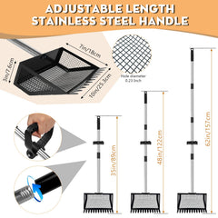 Accoglie ergonomic nonslip grip reduces back strain during long coop cleaning sessions.