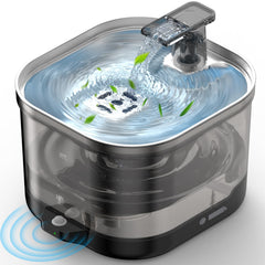 Accokids wireless cat water fountain exterior pump demonstrates cordless setup for flexible placement and easy access
