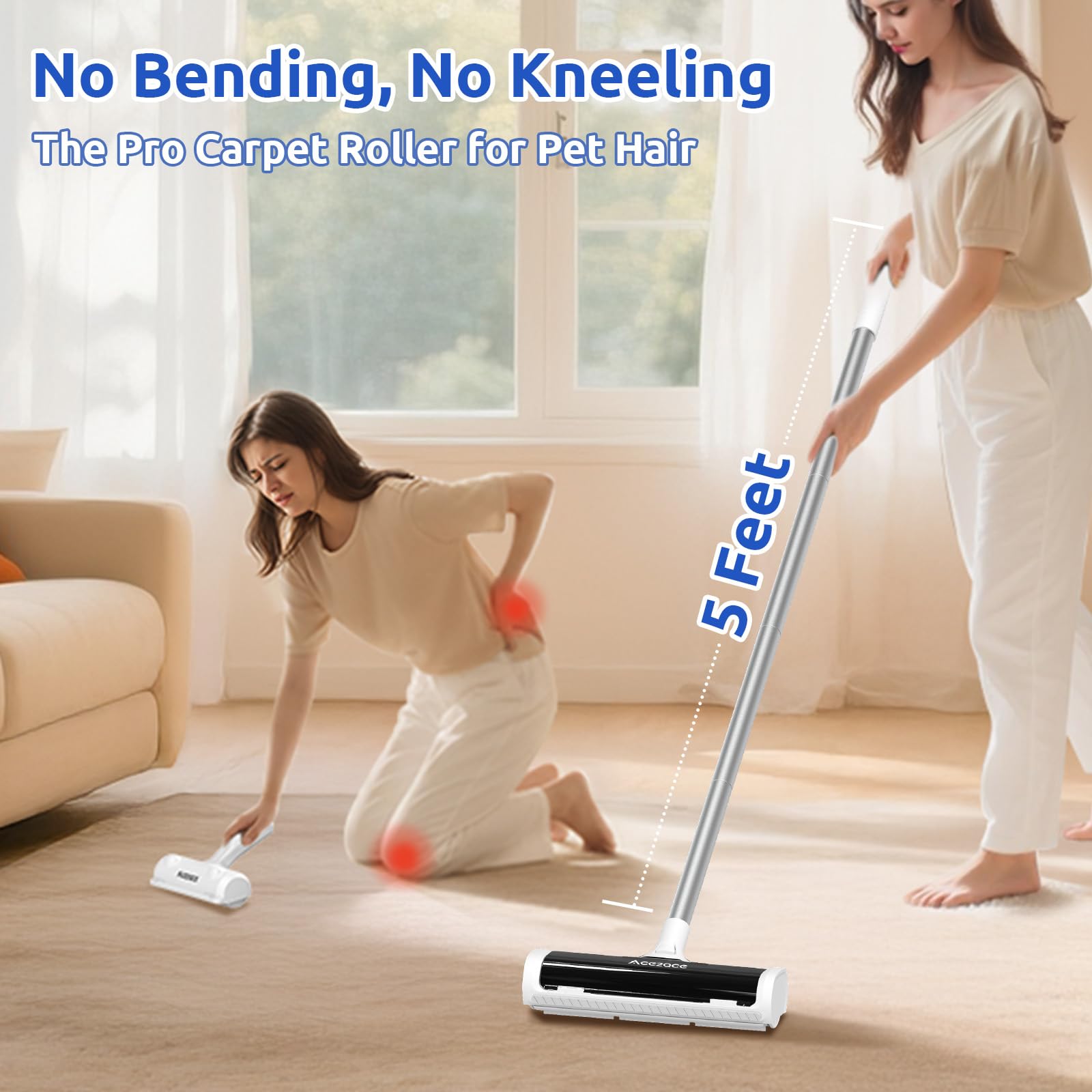 ACE2ACE A3 Pro in action with automatic hair collection during rolling