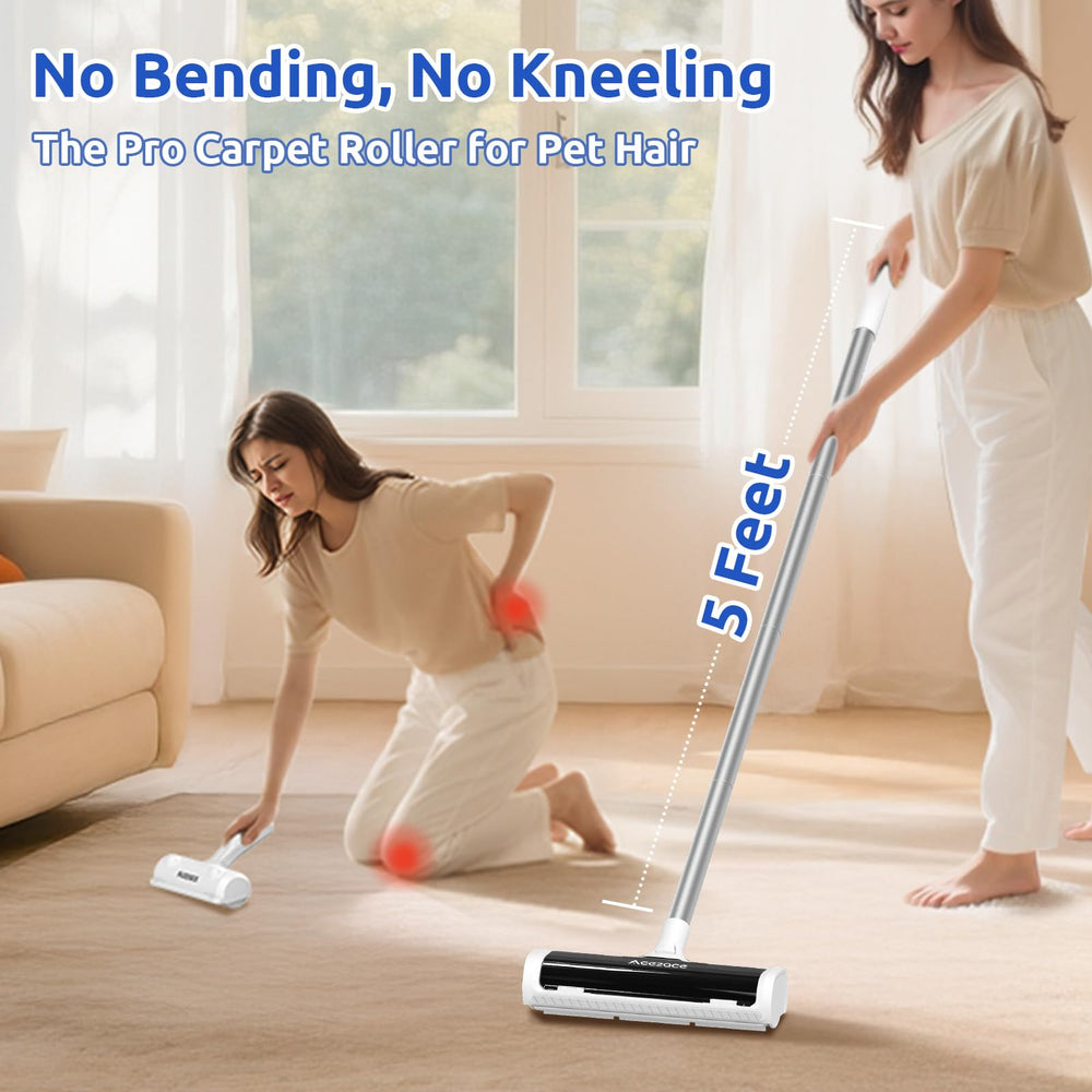 ACE2ACE A3 Pro in action with automatic hair collection during rolling