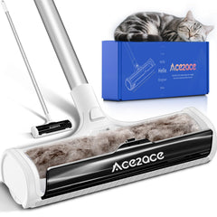 ACE2ACE A3 Pro Carpet Roller showing clear hair collection tray for easy disposal