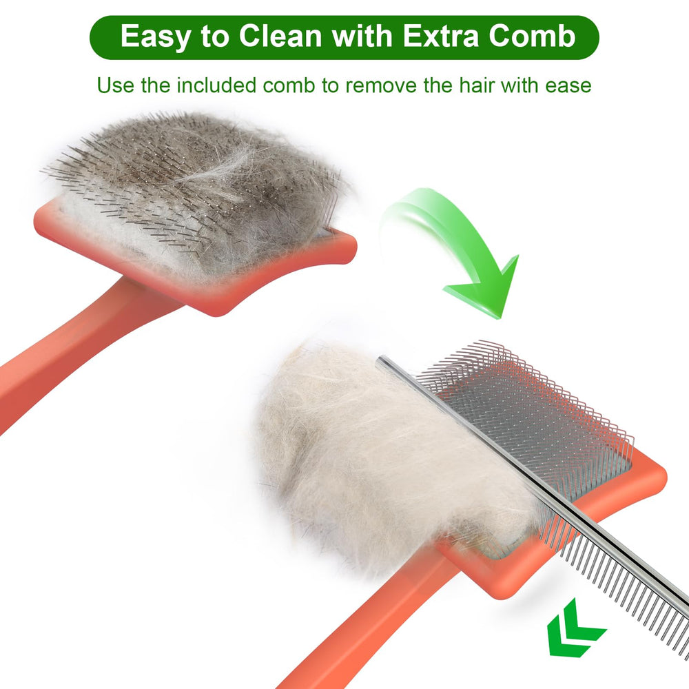 ACE2ACE detangling action removes leaves and debris from thick coats