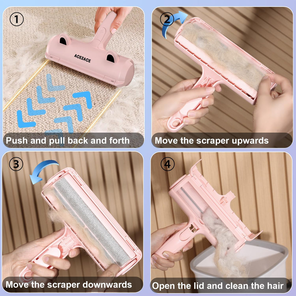 ACE2ACE electrostatic attraction design pulls hair from fabrics