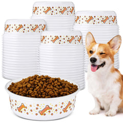 Acellegic disposable dog bowls with cute paw pattern for travel meals