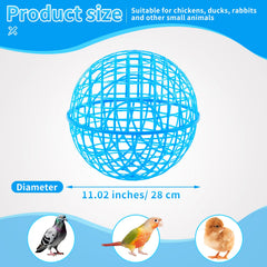 AceOrbit chicken balls cage mesh-structure demonstrates durable shelter for active pets.