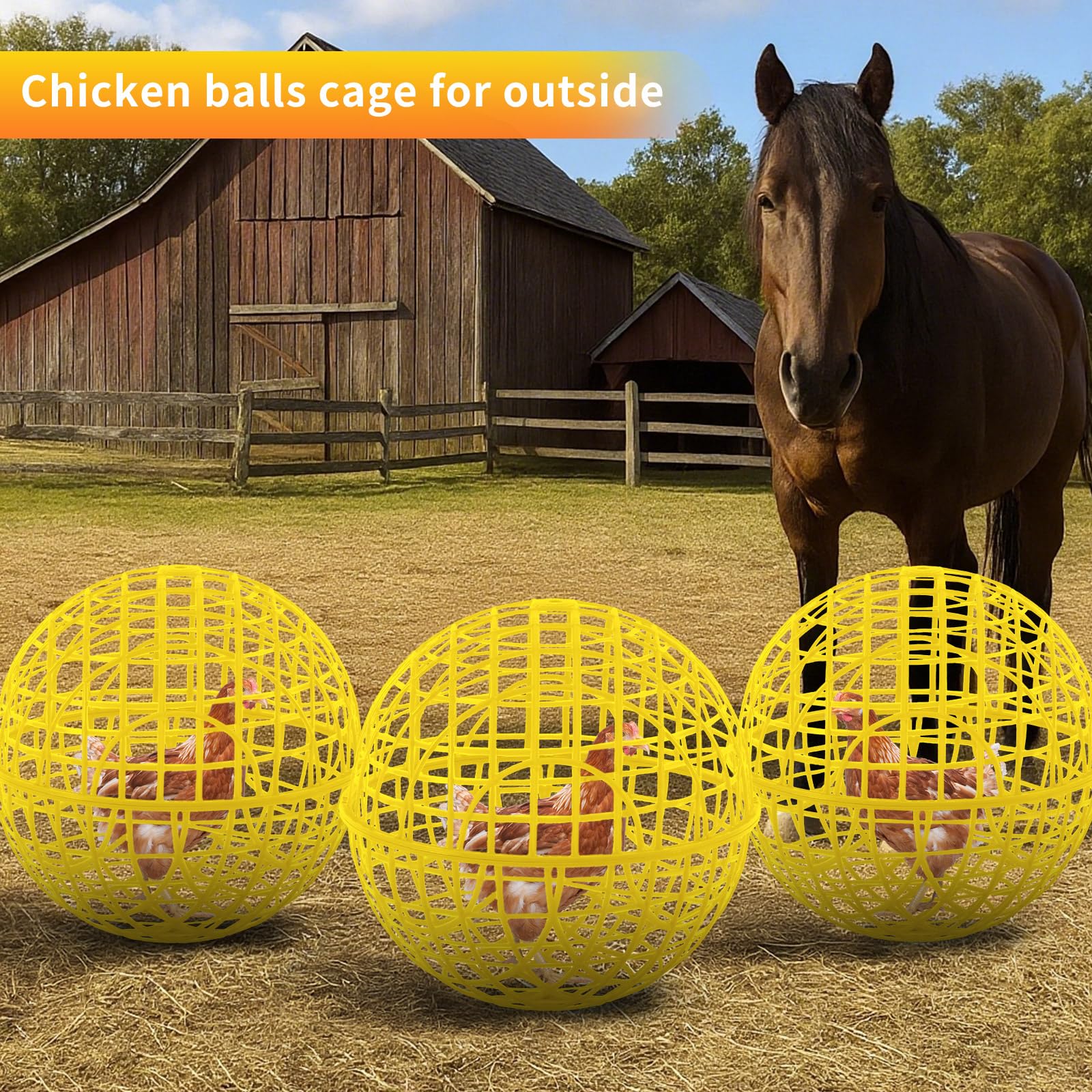 AceOrbit yellow packaging shows the 3 cages included for farm use