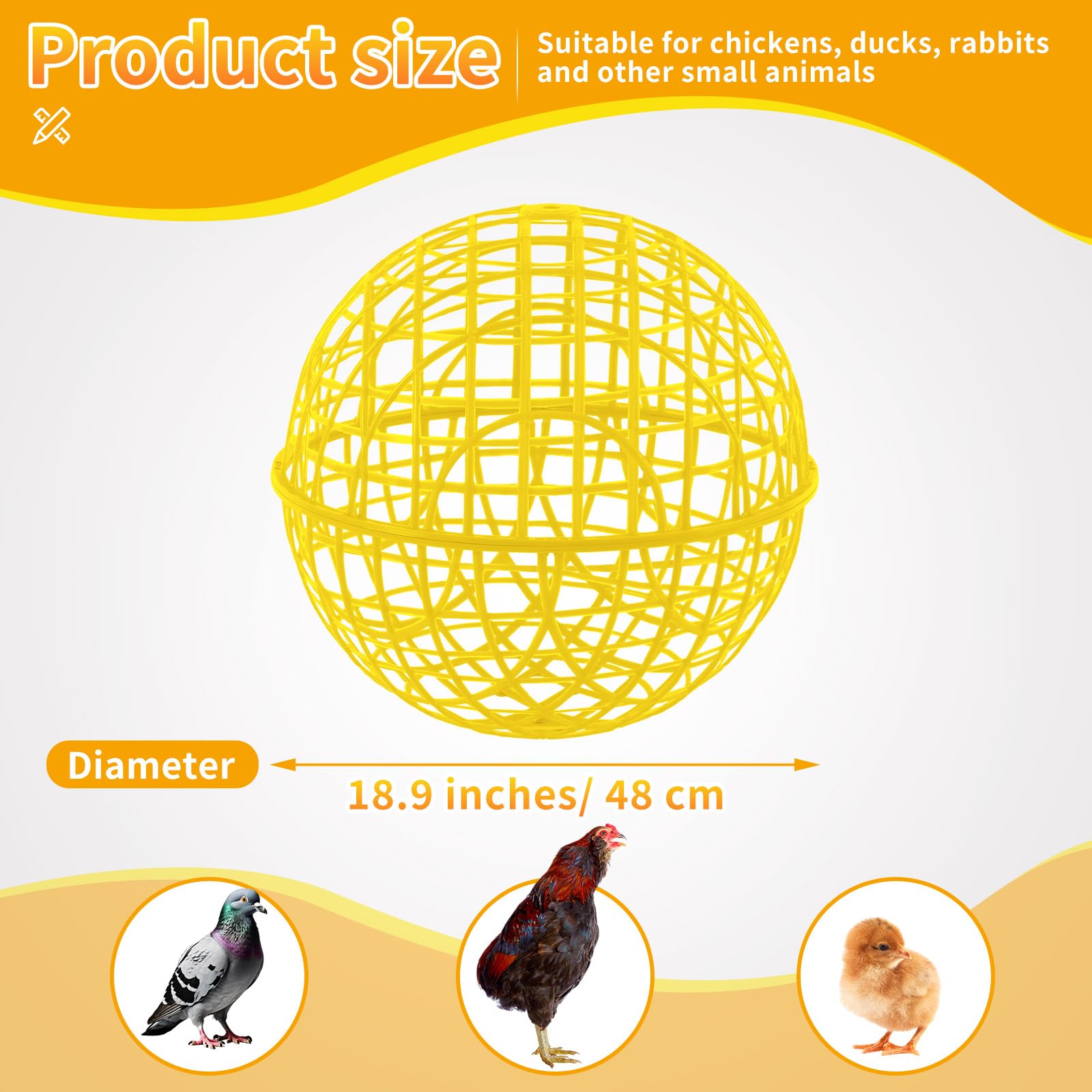 AceOrbit round cage designed for large roosters and hens outdoors