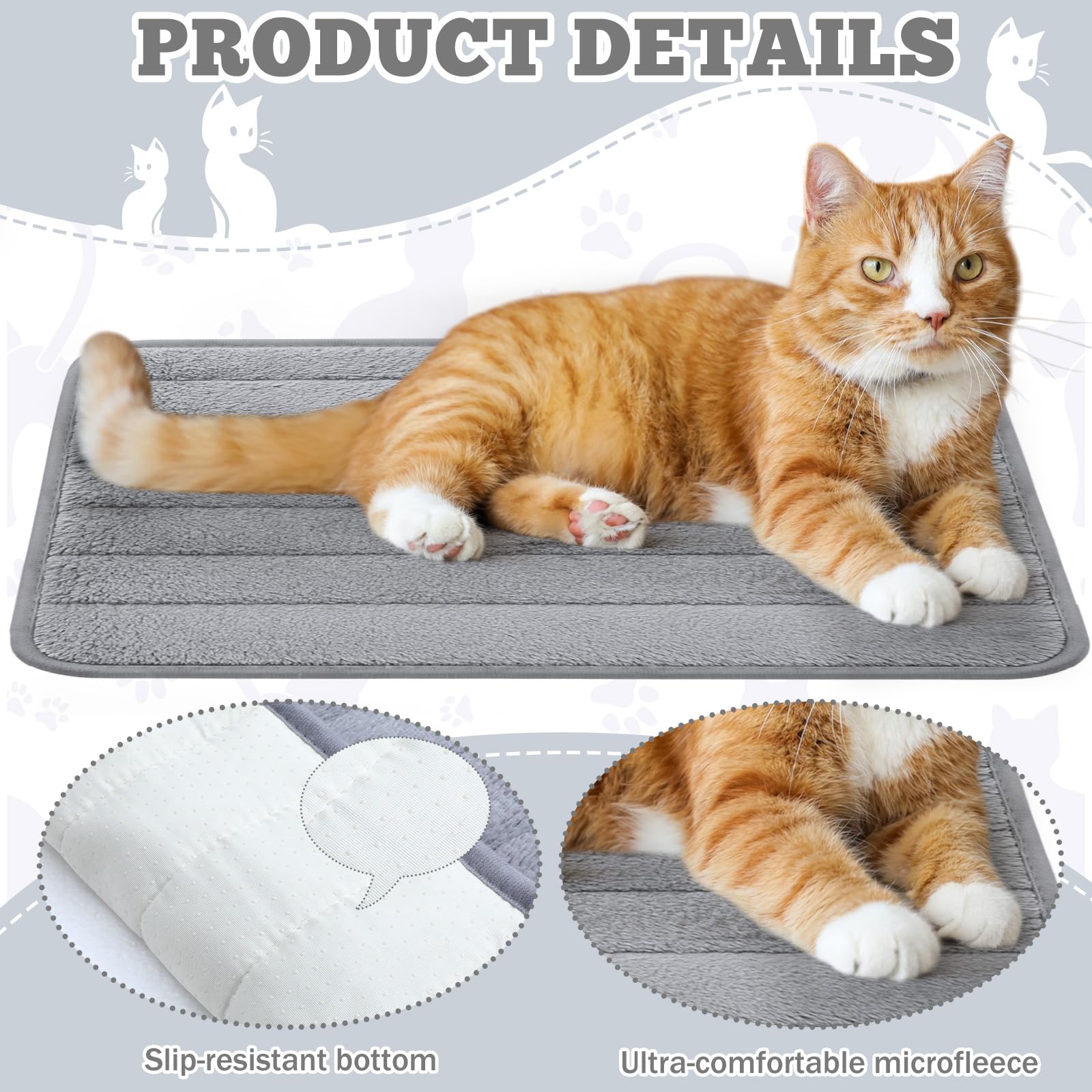 AceOrbit self-warming cat bed anti-slip bottom ensures stability.